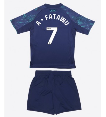 Leicester City Issahaku Fatawu #7 Borta Kläder Barn 2025-26 Kortärmad (+ Korta byxor)